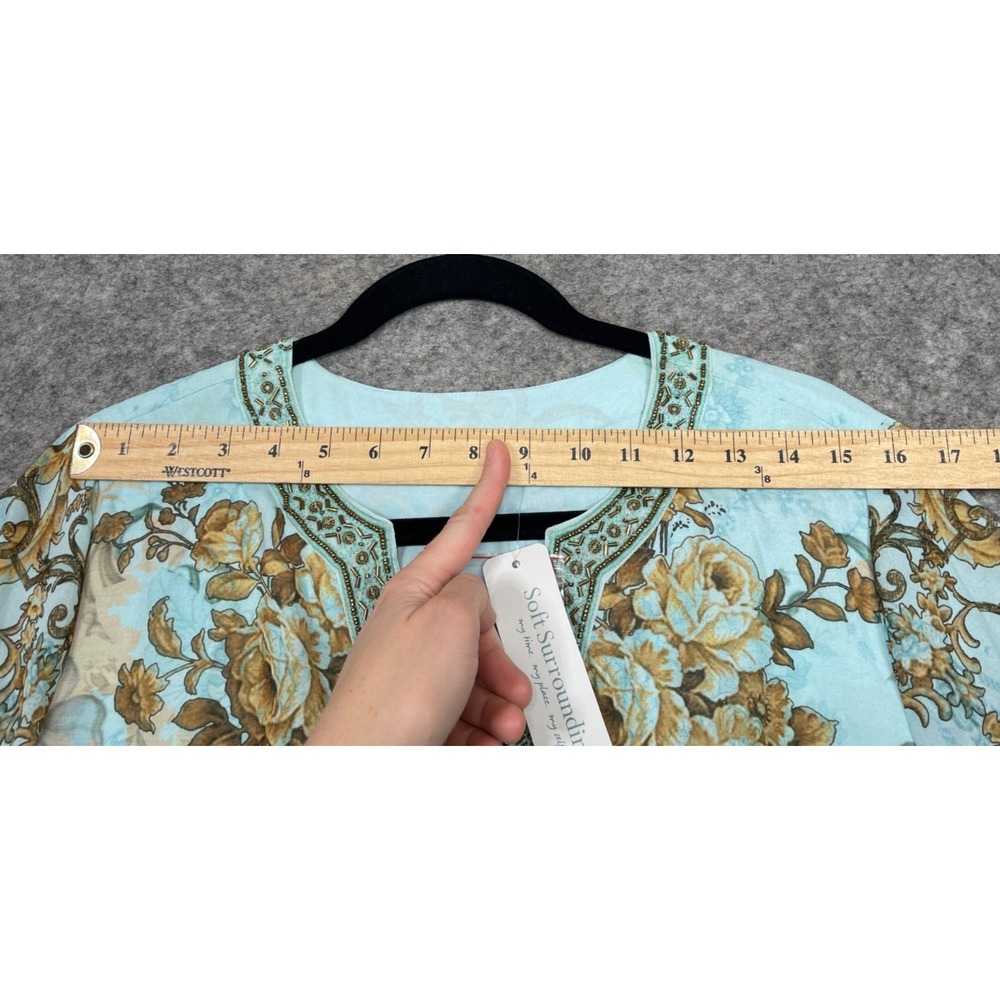 Soft Surroundings Baroque Maxi Dress Blue XL New - Picture 8 of 16